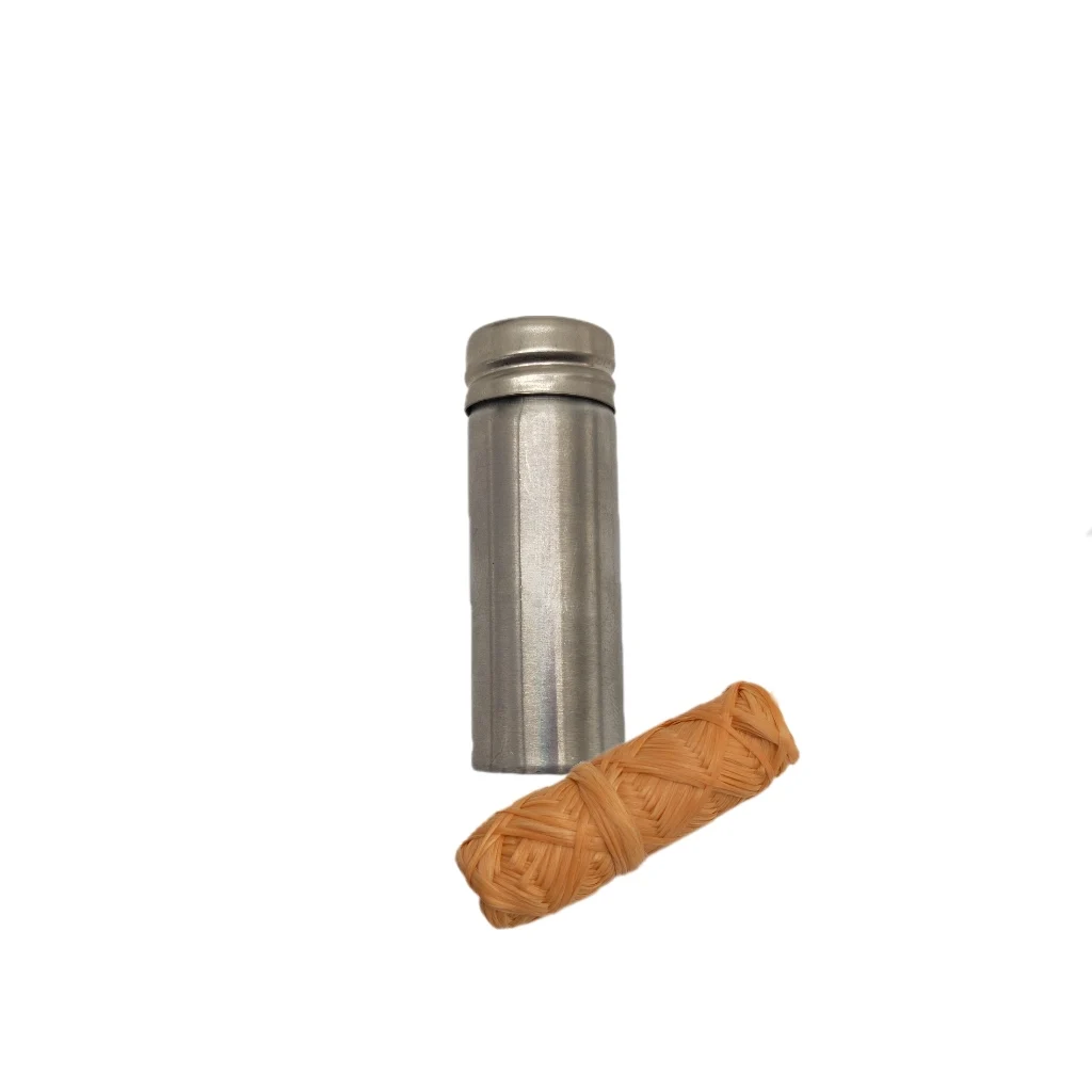 Enhanced Dual Refill Set | Reusable Silver Steel Cylinder | 50 Meters Corn Dental Thread with Purifying Properties