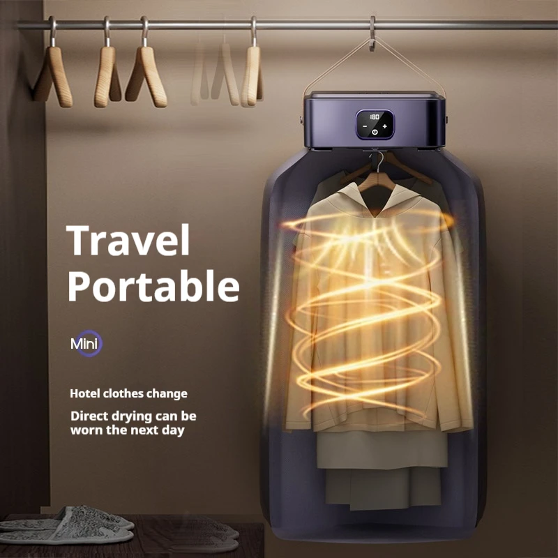 Folded Electric Clothes Dryer Smart Drying Rack Hang Dryer Machine Portable Travel Warm Air Dryer With Timing For Home