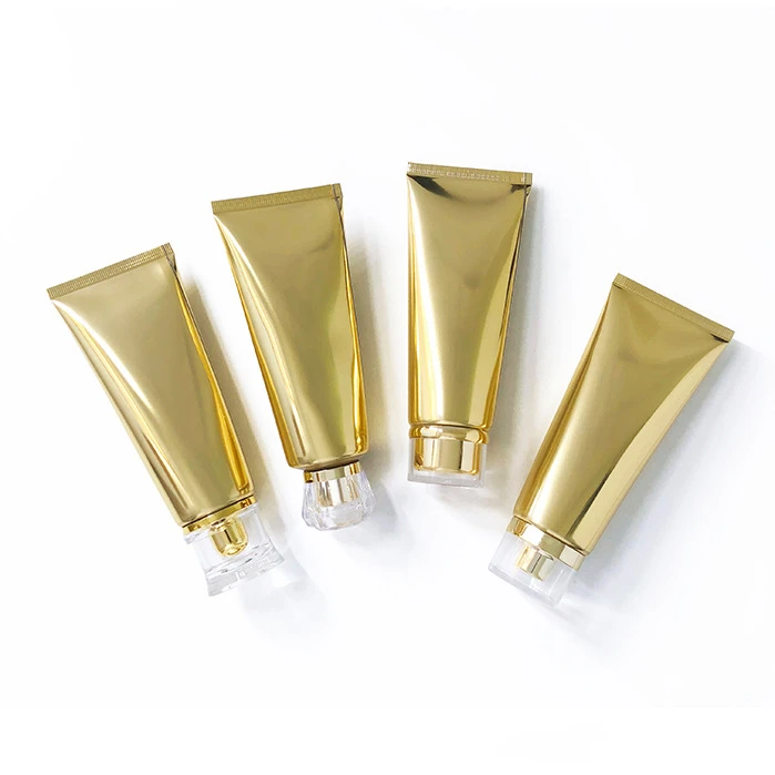 Cosmetic Liquid Foundation Soft Gold Aluminum Laminated Tube For Cream Face Washing Packaging