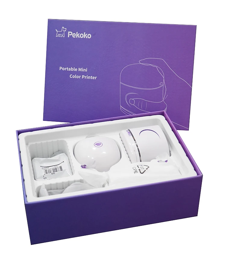 Mini handheld Phone label print on any material color thermal Inkjet Printers Portable full color smallest Pekoko printer