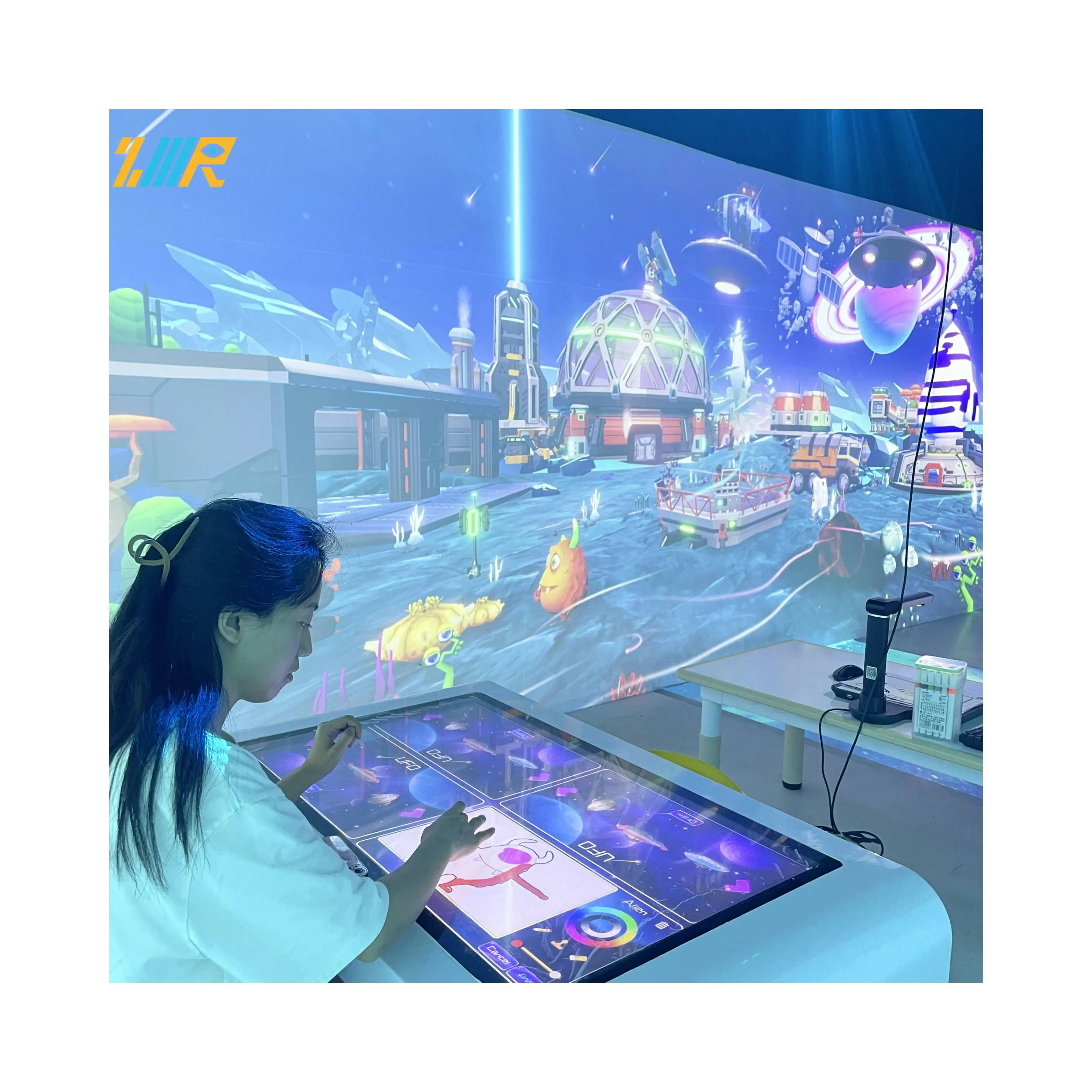 6 game themed scenes Touch screen graffiti kids games interactive wall interactive games wall interact projector