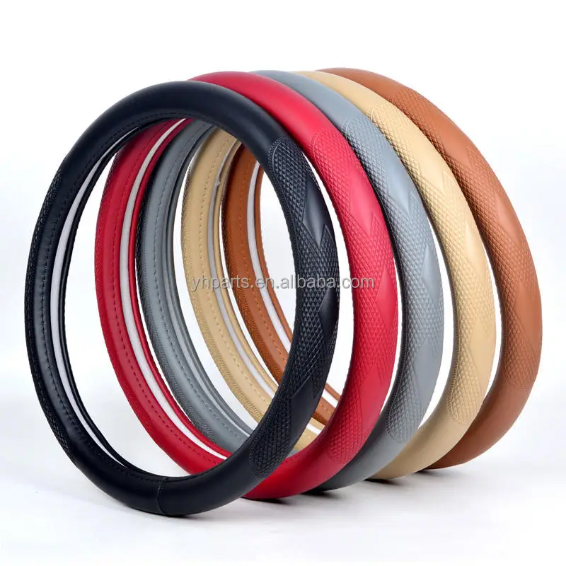 Luxury High Quality Car Steering Wheel Cover Universal Fiber Leather Steering Wheel Cover