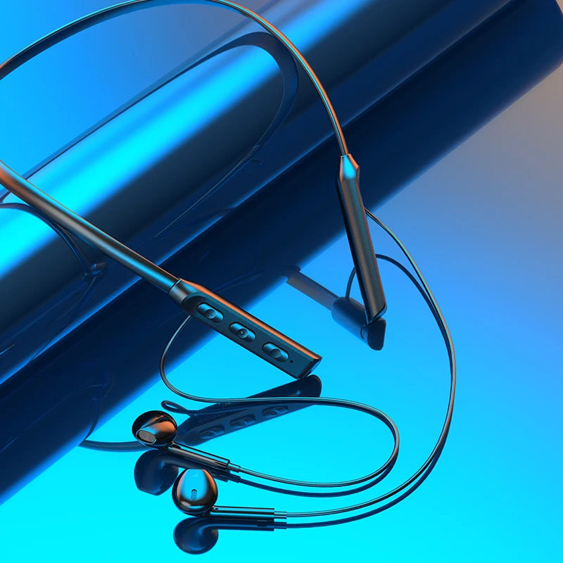 Hot Selling 8 Core Sport Headset Wireless BT Earphone Sports Neckband Earbuds blue tooth