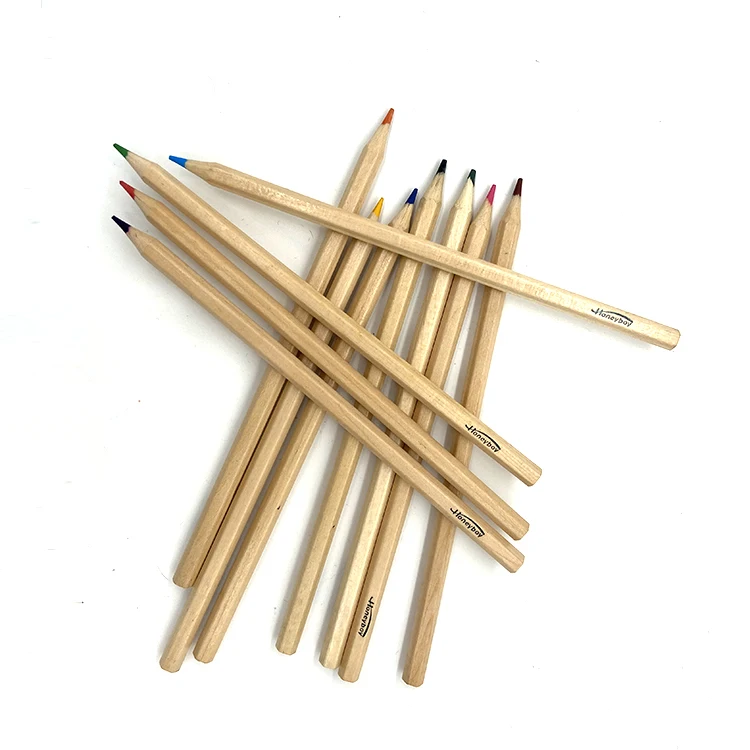 Free Samples wholesale 7 inches custom logo drawing natural color pencil for children and art