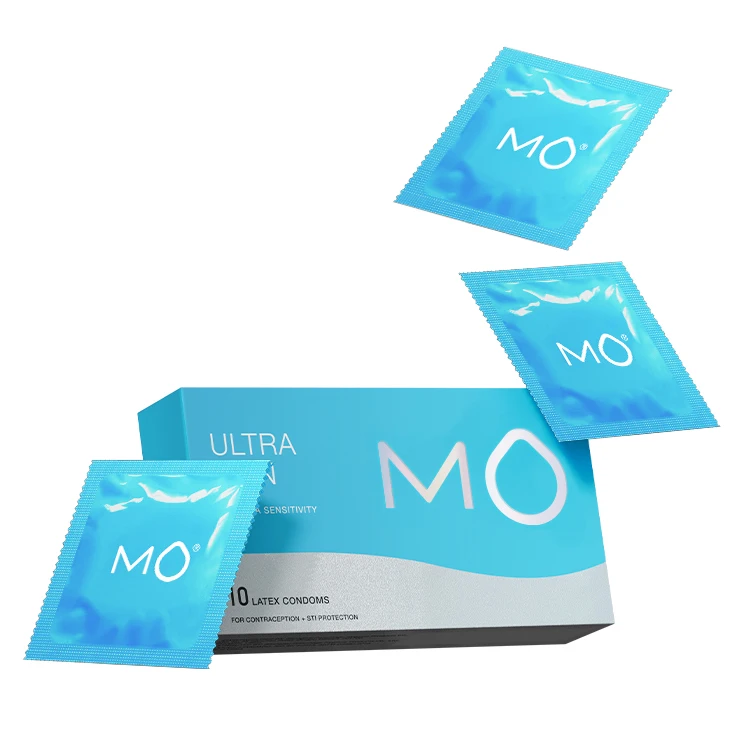 MO 10 Counts Ultra Thin Condoms For Men Adult Sex Toys Natural Rubber Latex Silicone Super Thin Condom