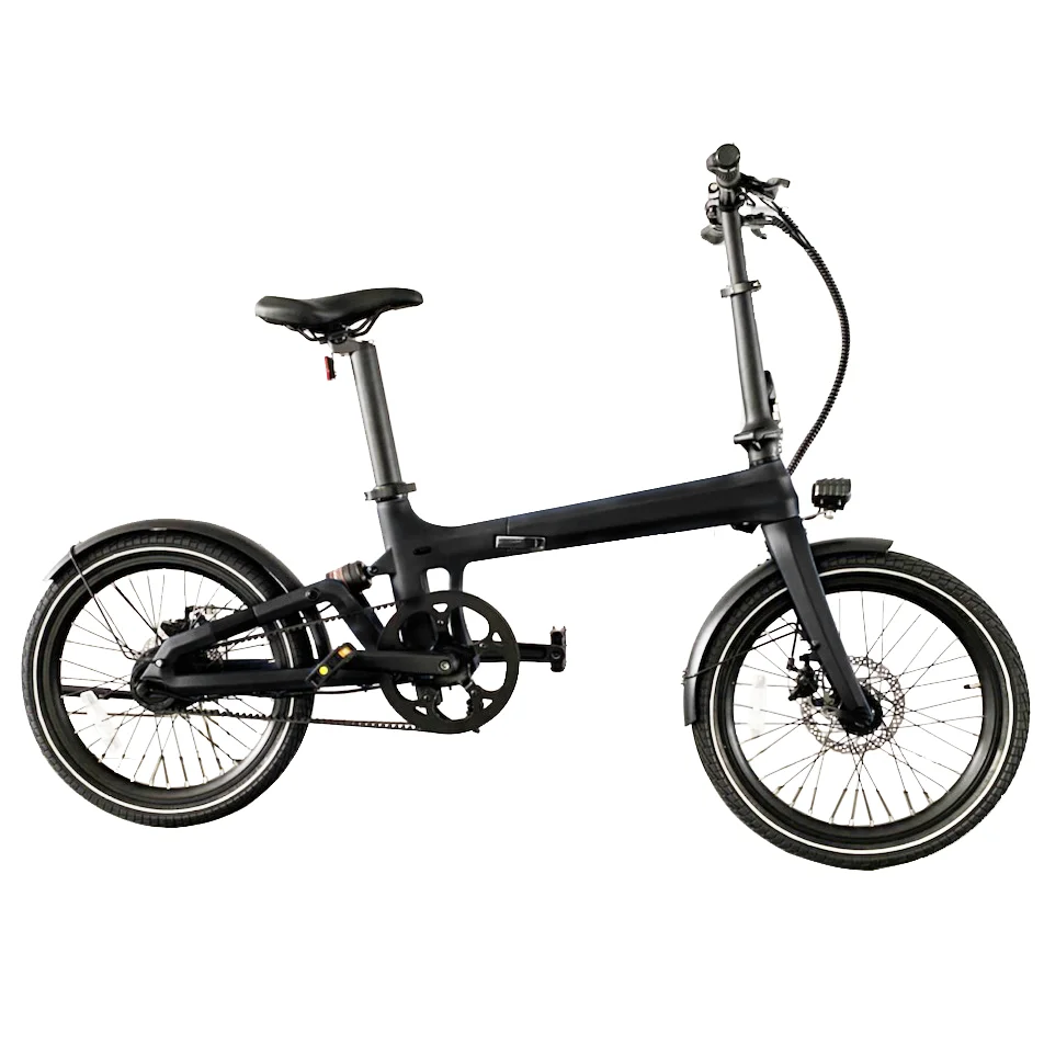 Naicisports X2+ Lightweight Carbon Electric Bike 250W Foldable Belt Drive Folding Ebike 20 Inch Folding Electric Bike