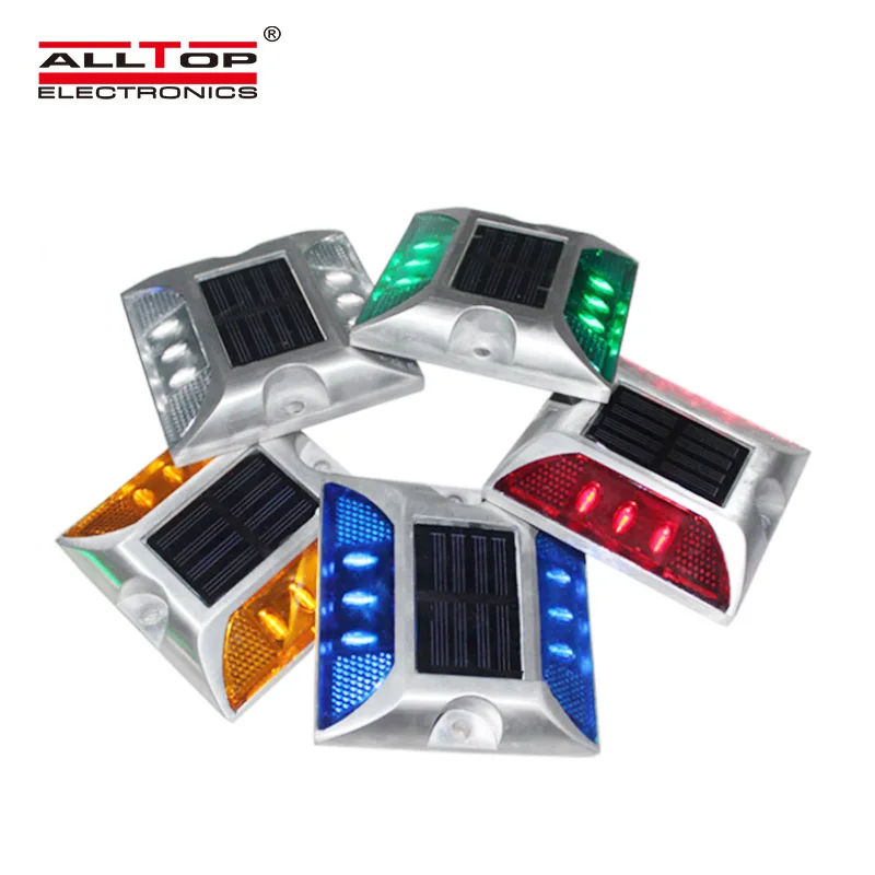 ALLTOP Outdoor Waterproof Light Aluminum Alloy Street, Pathway, Landscape Road Studs LED Solar Reflector