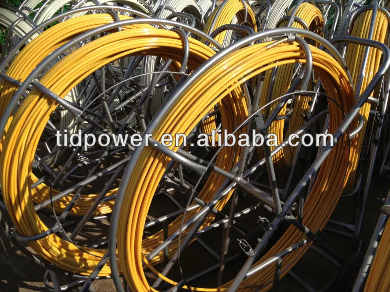 10m-500m Fiberglass Cable Guide Roller Underground Detectable Duct Rodder