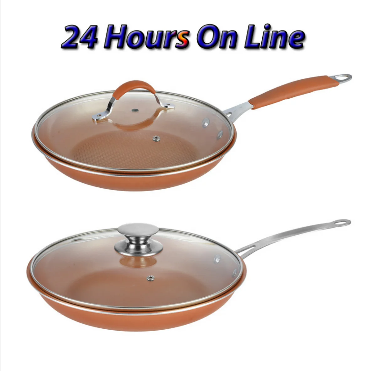 Amazon Aluminum Non Stick Coating Frying Pan Flat-Bottomed  Set Of Cookware