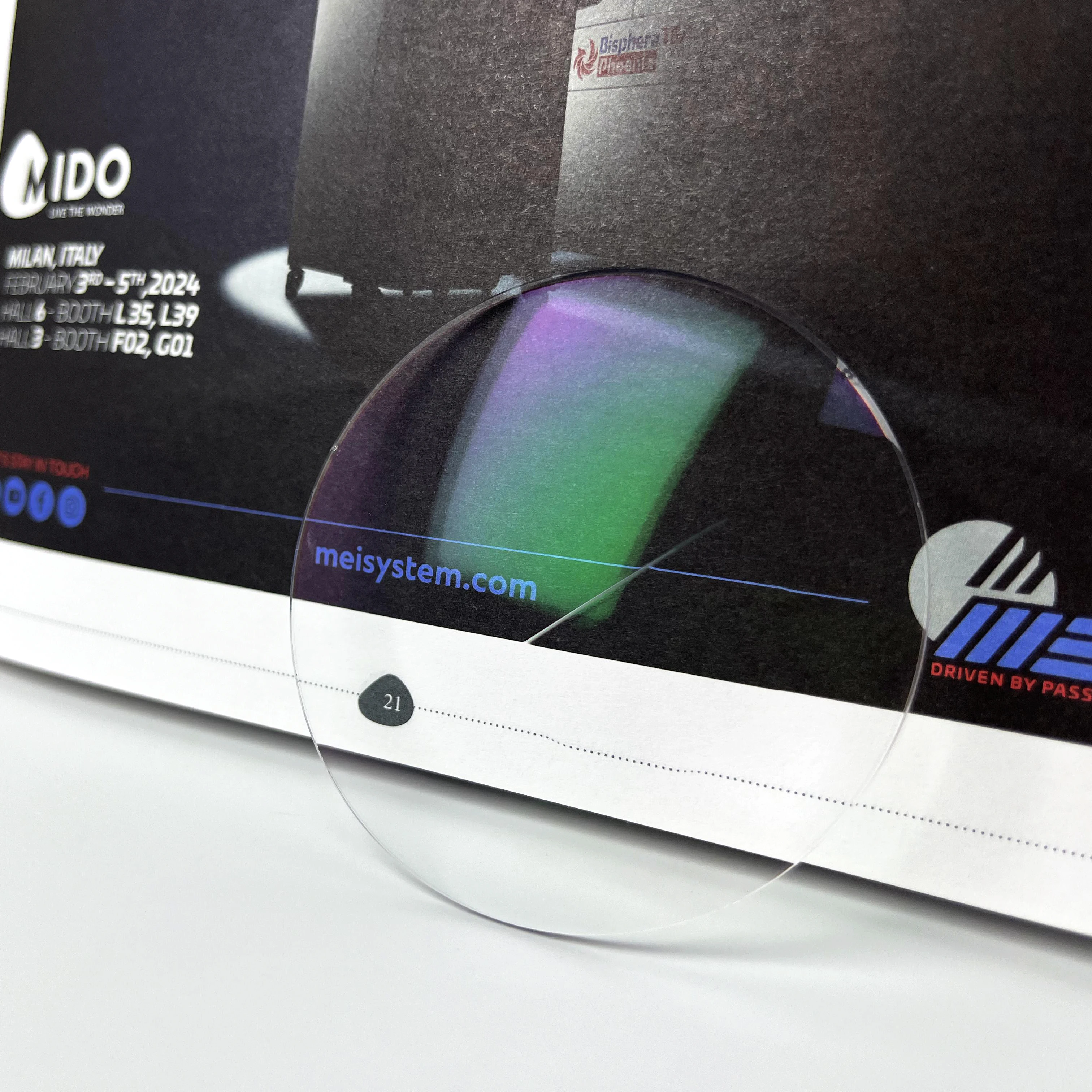 Заводская цена 1 56 UV420 плоские/круглые топовые бифокальные линзы с синим вырезом оптические защитой от царапин HMC покрытие для ежедневного использования