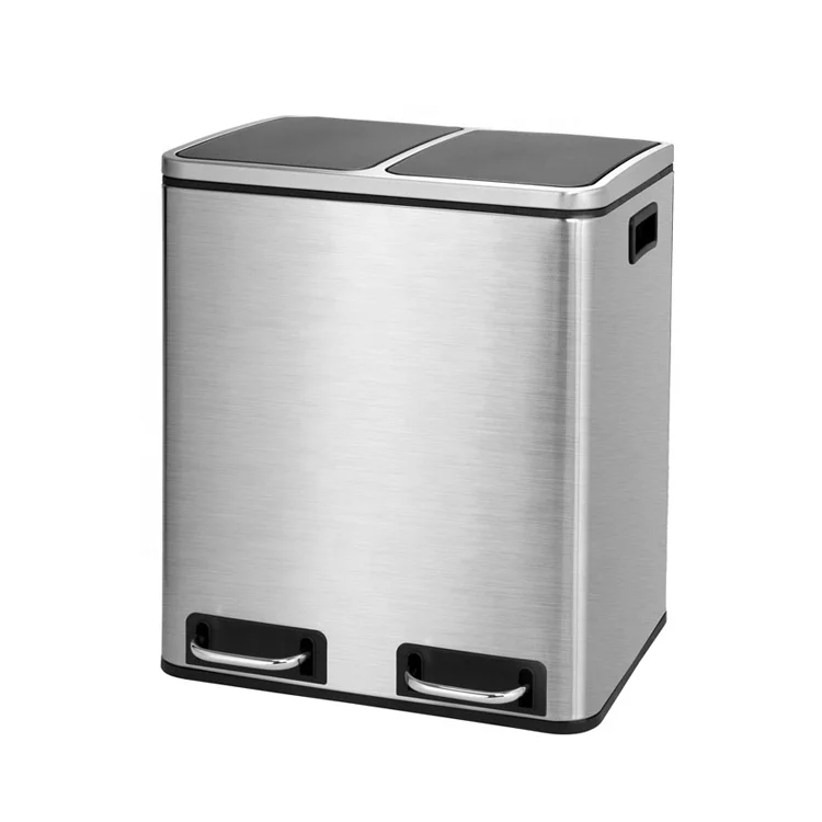 Customized Outdoor Stainless Steel Sorted Street Trash Can Waste Bin Indoor Household Kitchen Pedal Stainless Steel Trash Can