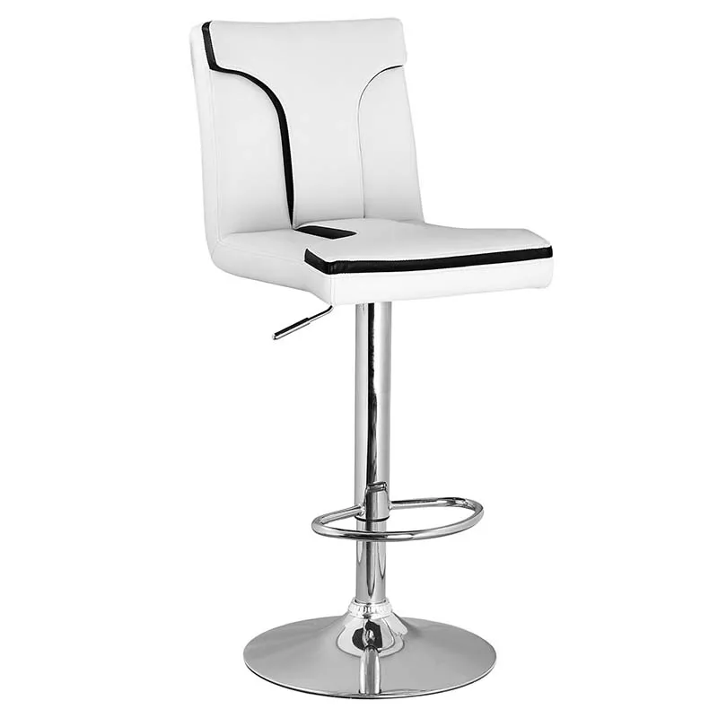Modern Cheap Night Club Disco High Leather Bar Chairs Stool White