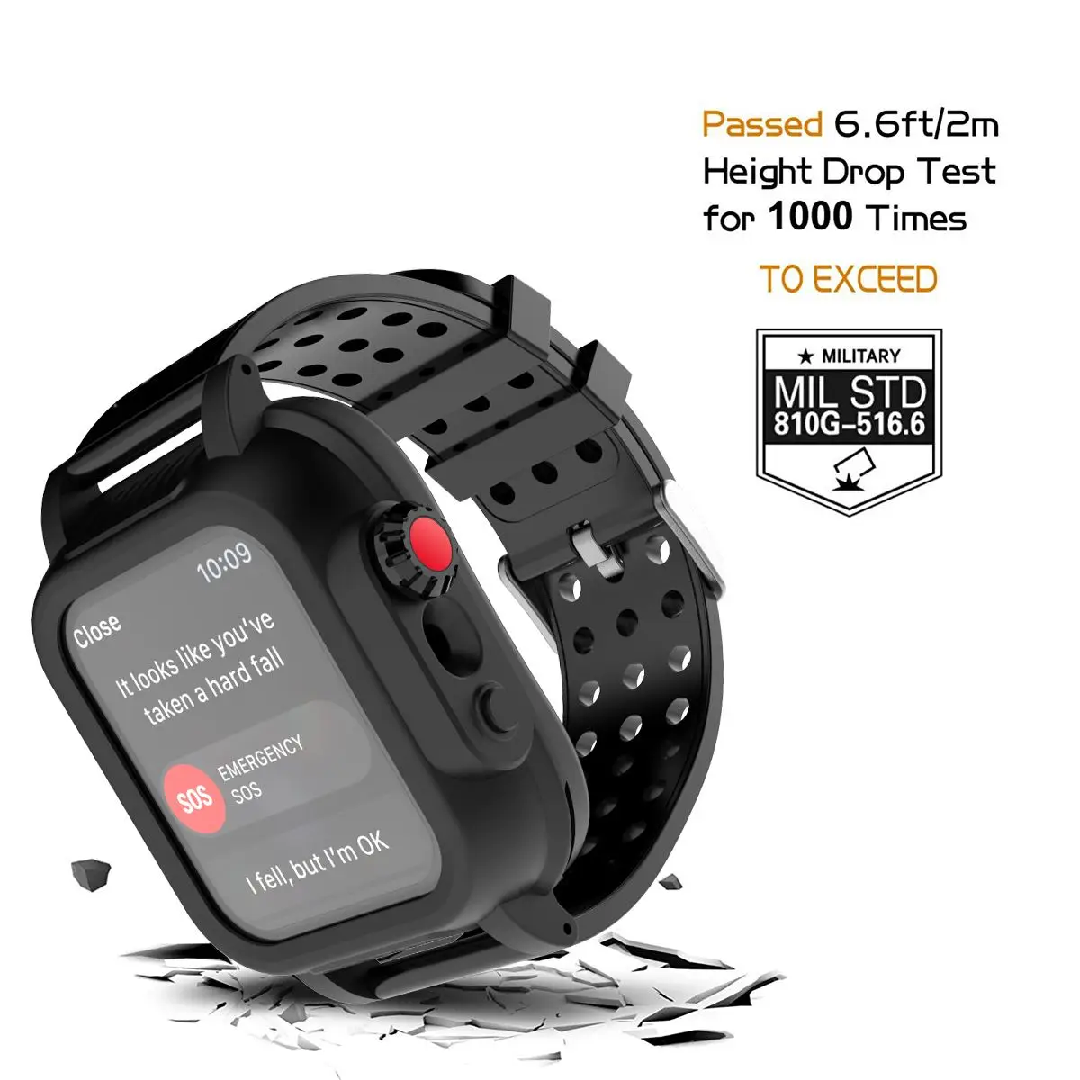 IP68 из водонепроницаемого материала для Apple iWatch серии 3 42 мм противоударный бампер PC корпус часов + резиновый ремешок Ремешок наручных 4 40