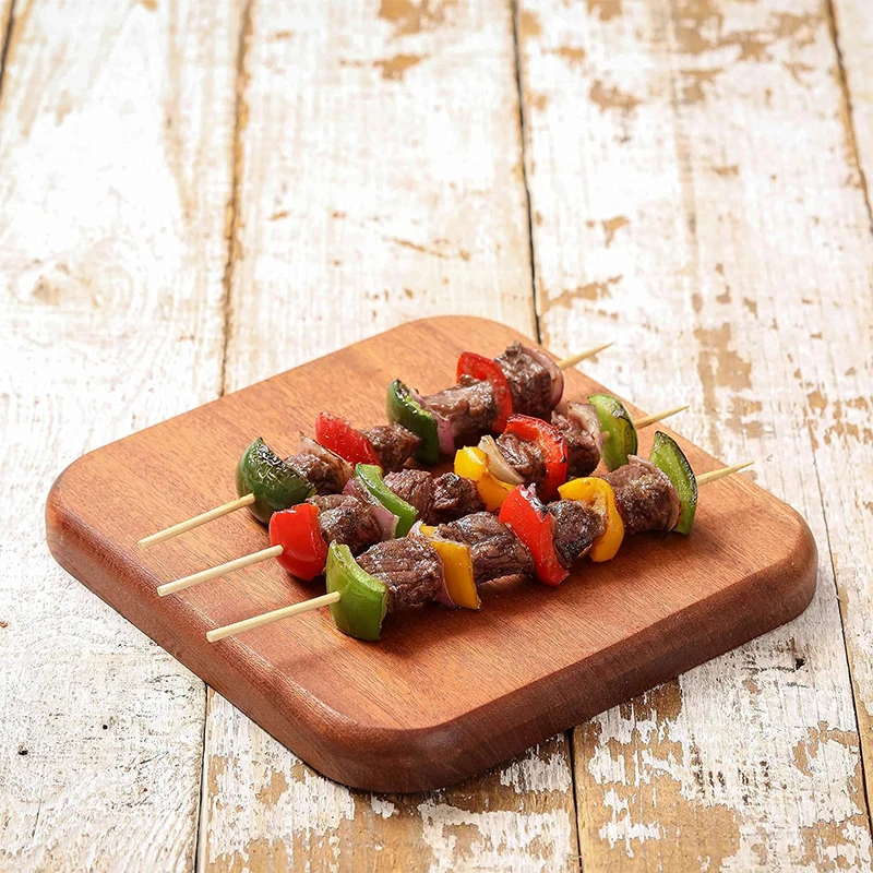 DAPHYLA Bamboo Skewer Sticks for Disposable Grill Disposable Grilling Marshmallow Skewers for BBQ Skewer of 100