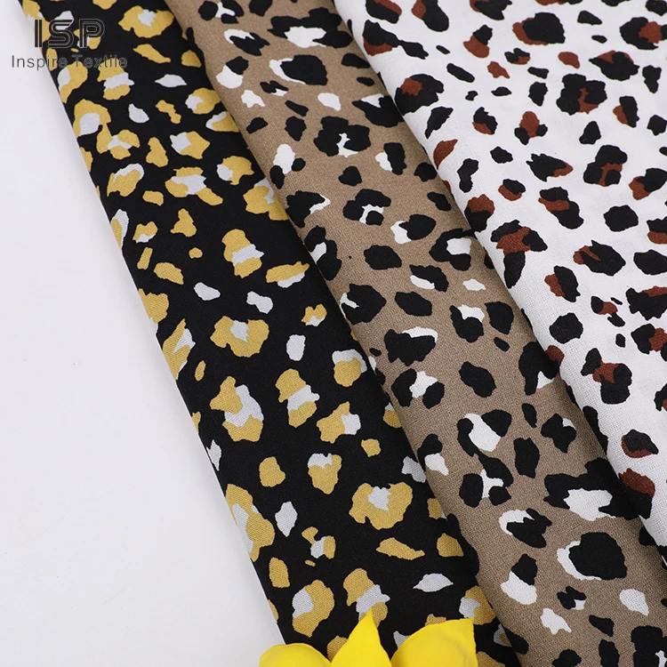 Бесцветная ткань из вискозы с принтом для женского платья Stocklot