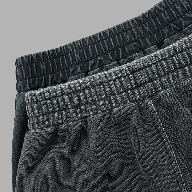 Custom Heavyweight Sweat Shorts Raw Edge French Terry Fleece Heavy Cotton Casual Gym Mens Run Fitness Vintage Acid Wash Shorts