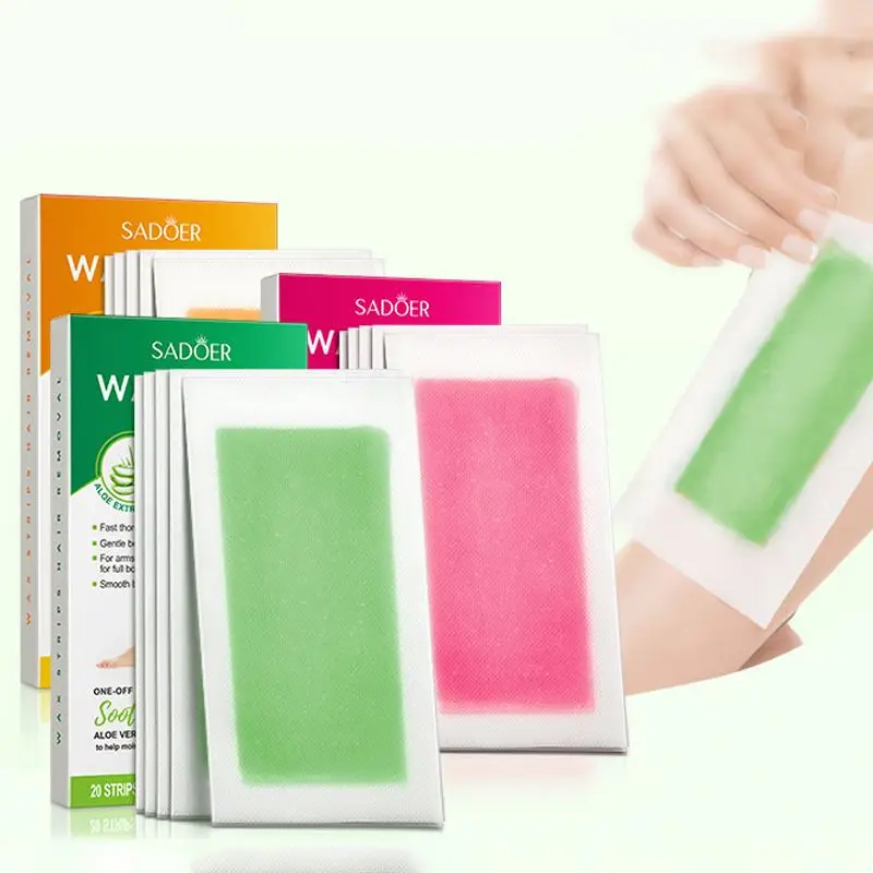 OEM Body Face Depilatory Pre Cut Brow Cold Hair Removal Waxing Strips For Depilation