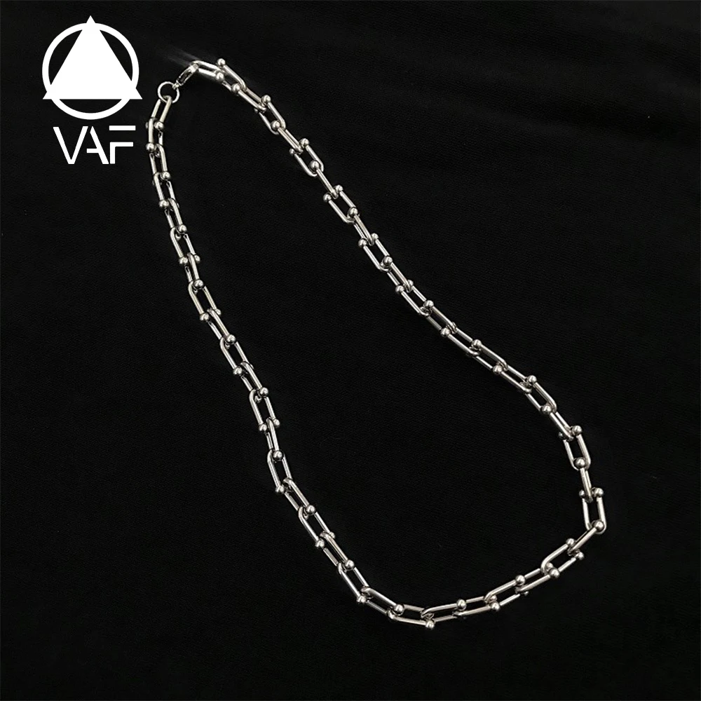 VAF U-Shaped Screw Designer Link Necklace Hip Hop Chain Choker Collar Necklace For Men