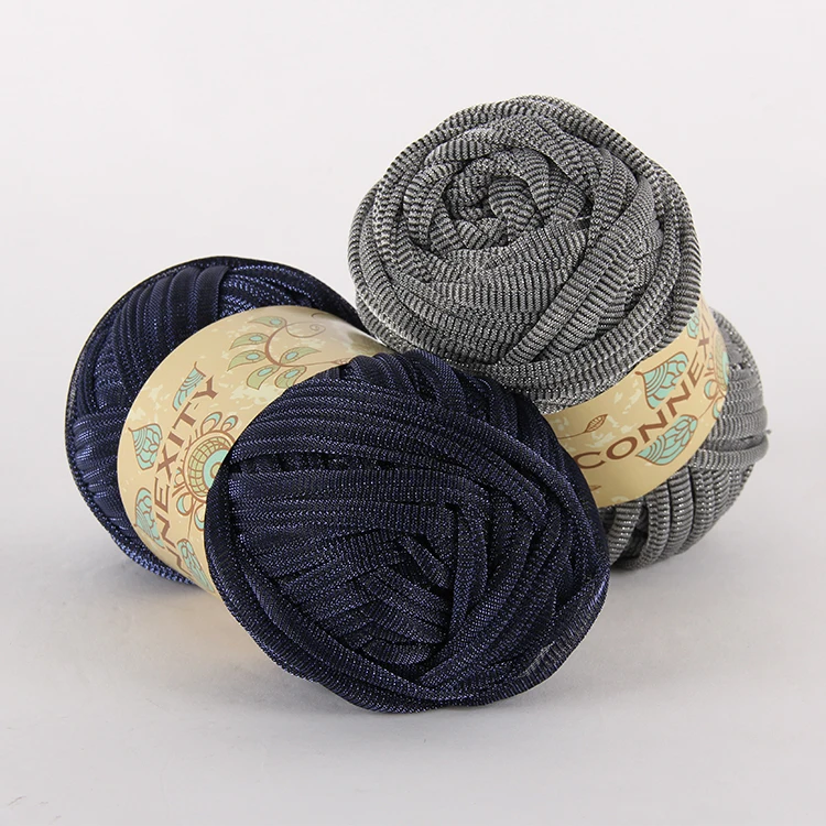 Hot sale twisted yarn crochet recycled cotton rope color cotton fancy yarn