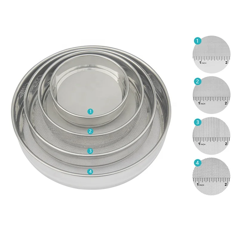 1 2 5 10 20 50 80 100 200 250 300 400 500 Micron Stainless Steel laboratory wire mesh test sieve