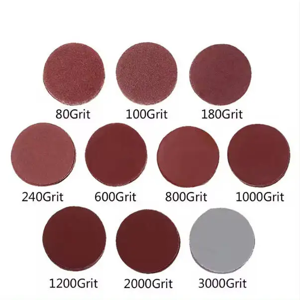 T-4 Aluminum Oxide sandpaper 3/4/5/6 inch holes Round sanding disc P40-1000 grits hook and loop for polishing wood and metal