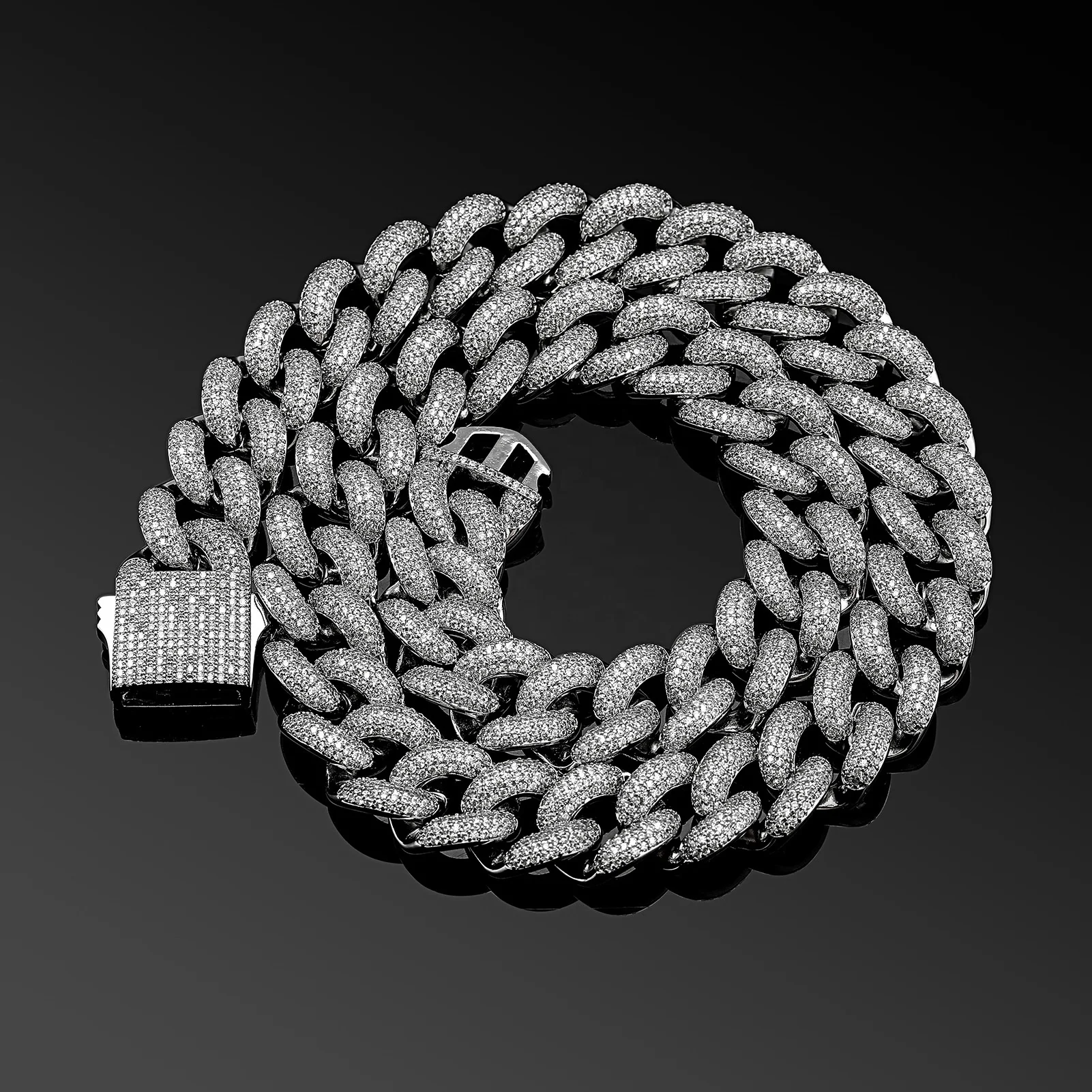 18MM Iced Luxury Cuban Link Chain Necklace Full Micro Pave Prong Setting AAA CZ Stone Hip Hop Jewelry Mens Necklace