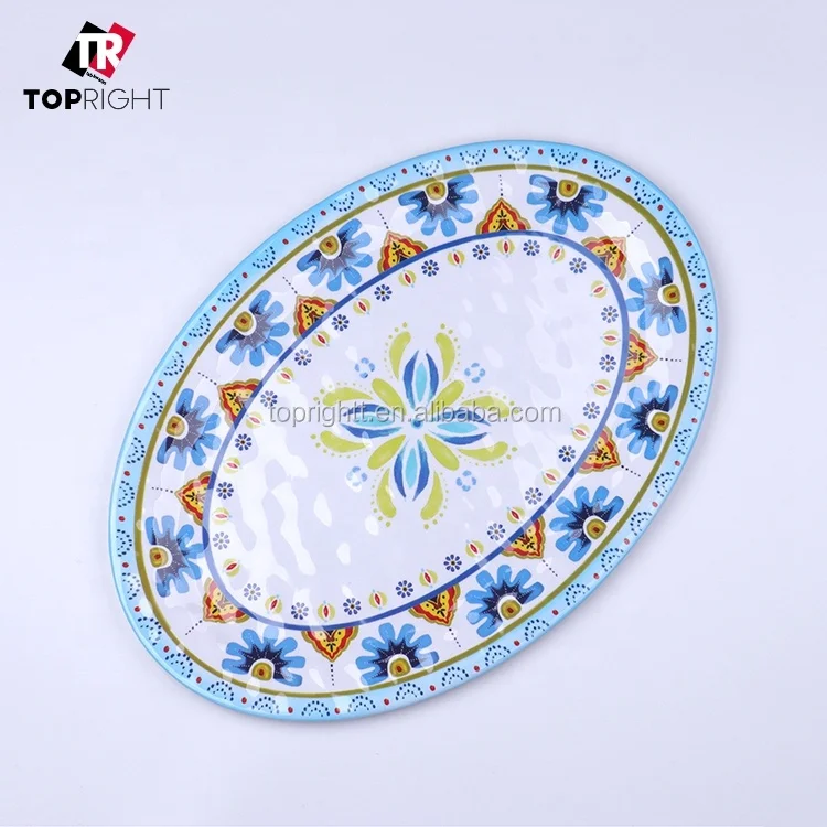 Chip platter melamine platter