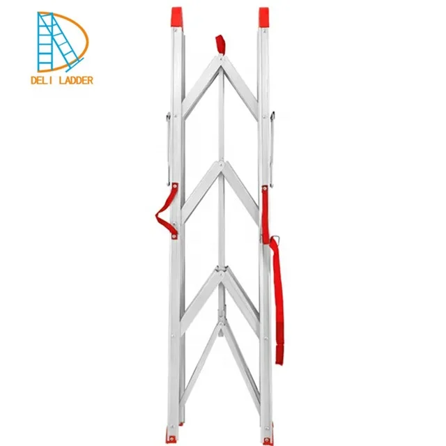 Deliladder  EN131 NEW DESIGN FOLDING STEP LADDERS EASY CARRY ALUMINIUM EXTENSION LADDER