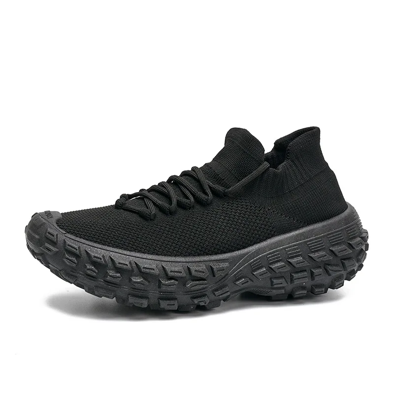 New autumn flying woven breathable and comfortable tire sole dad shoes couple thick sole versatile sports casual shoes