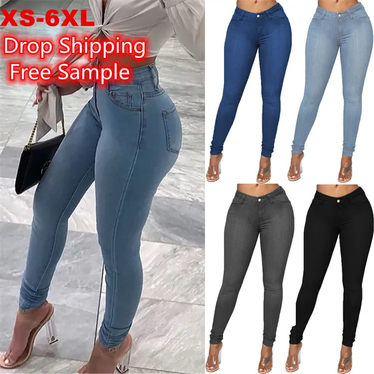 Fashion Female Skinny Jeans Support XS Plus Size Pencil