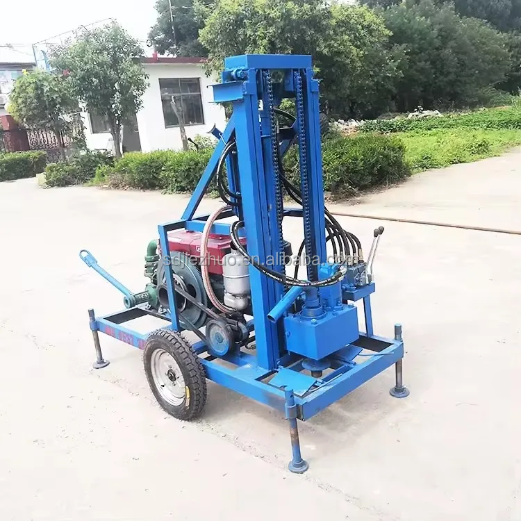 100m 150m Depth Diesel Hydraulic Rotary Boring Water Well Drilling Rig Machine For Sale