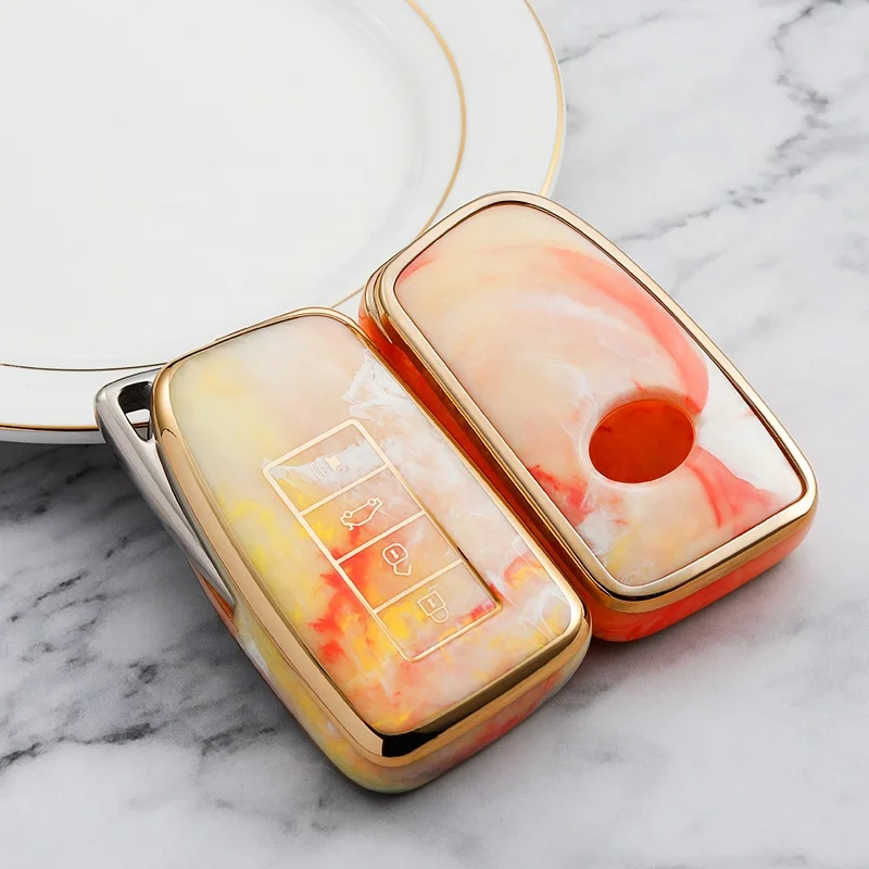 Marble TPU Car Key Case For Lexus IS250 IS300 IS350 RC300 RC350 RC F 2021-2023 Jade Car Key Cover