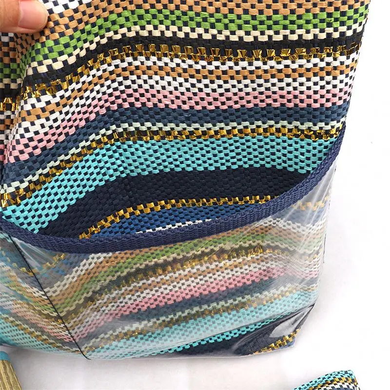 Hot Selling Raffia Straw Summer Beach Bag Palm Leaf Tote Beach Bag Ready To Ship