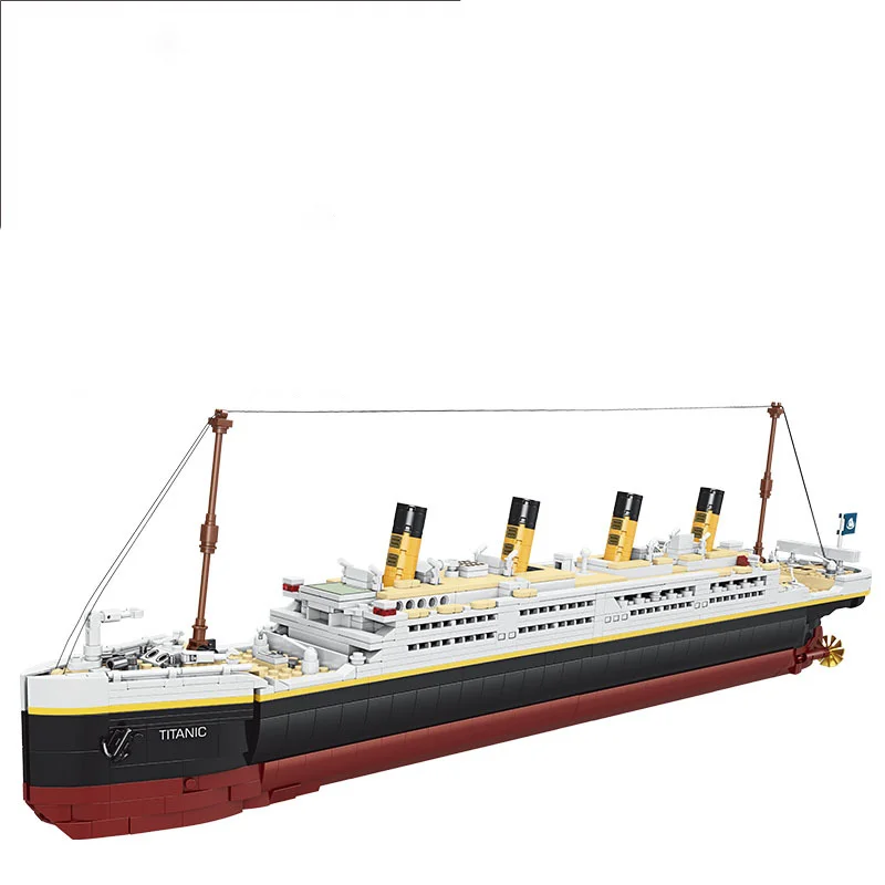 2024 New DIY Movie Titanic Ship Building Block Set 2-in-1 Mini Model ABS Materials Box Packing for Kids 6+ Years