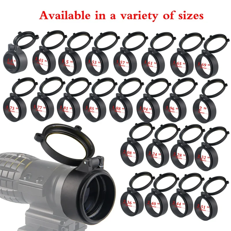 25.4-69MM Scope Lens Cover Flip Up Quick Spring Protection cover Objective Lens