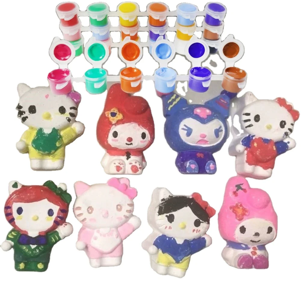 KHY Child Toy Diy Learning Creative Educational Handmade Decorate Paint Your Own Pottery Ceramic Set Craft Marking Kit For Kid