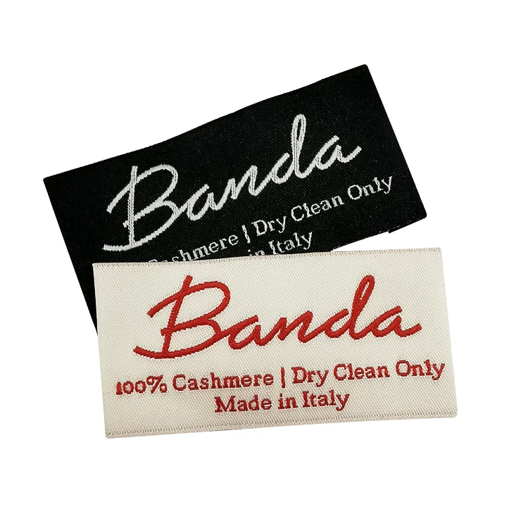 
Manufacture custom high quality garment woven labels care labels 