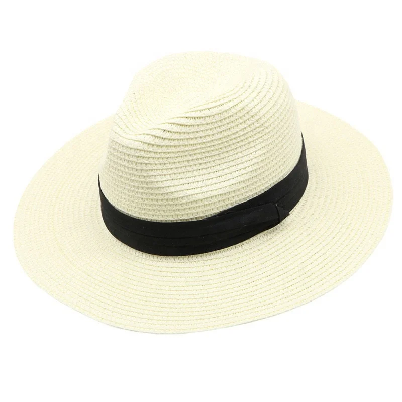 Wide Brim Straw Panama Hat FURTALK Womens Mens Summer Beach Sun Hat  Fedora Straw Hat for Women