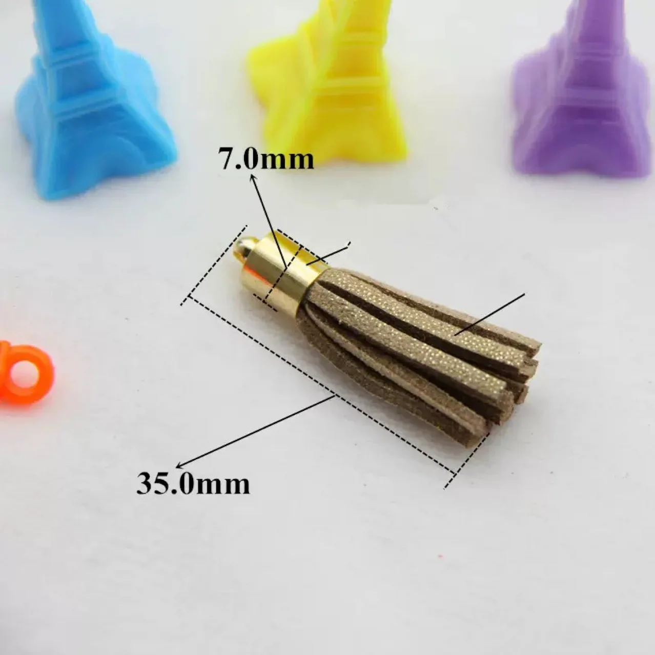 hot sale colorful faux leather tassels for DIY craft scrapbooking and jewelry making