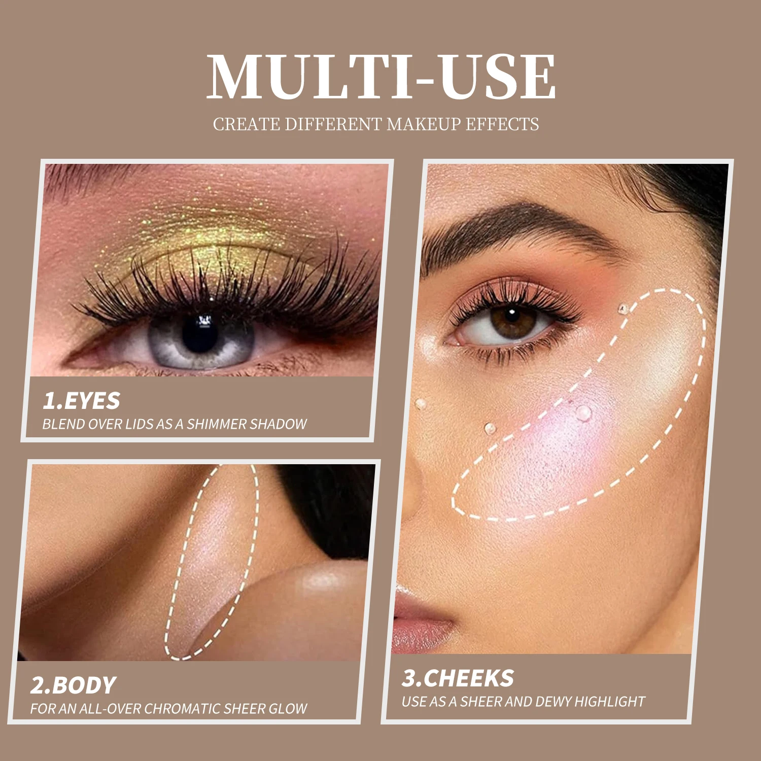Flora Ruby vegan korean body face highlighter private label custom logo pigment shimmer glitter highlighter makeup palette