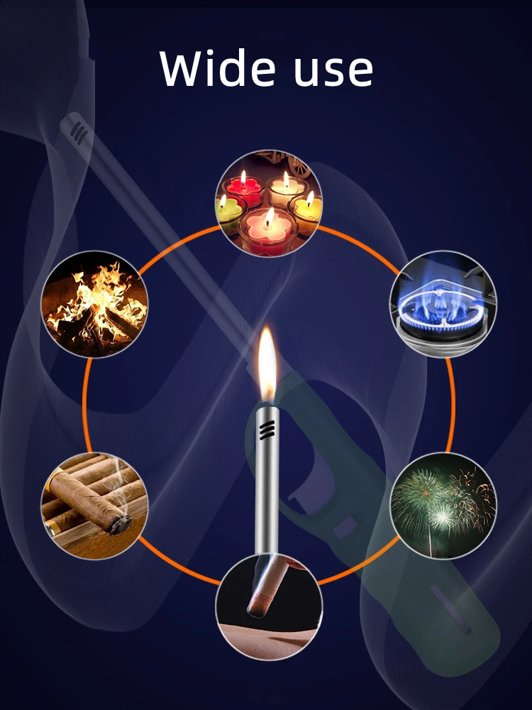 Wholesale Butane Refillable Gas Lighter for Kitchen Multiple Use Jet Torch Lighter Gas With Gift Box