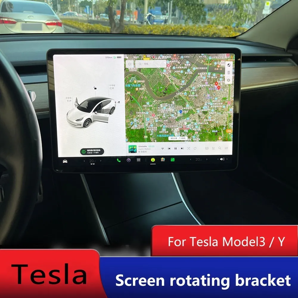 Аксессуары для Tesla Model 3 Y 2022 новинка вращающийся кронштейн экрана центрального управления автомобильный держатель GPS-навигации поворотное