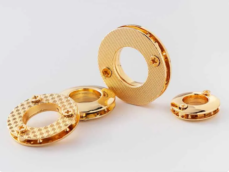 BC003 Fashion Hole Rings Grommet Quality Round Polished Purse Alloy Bags Screw Metal Eyelet For DIY Handbags