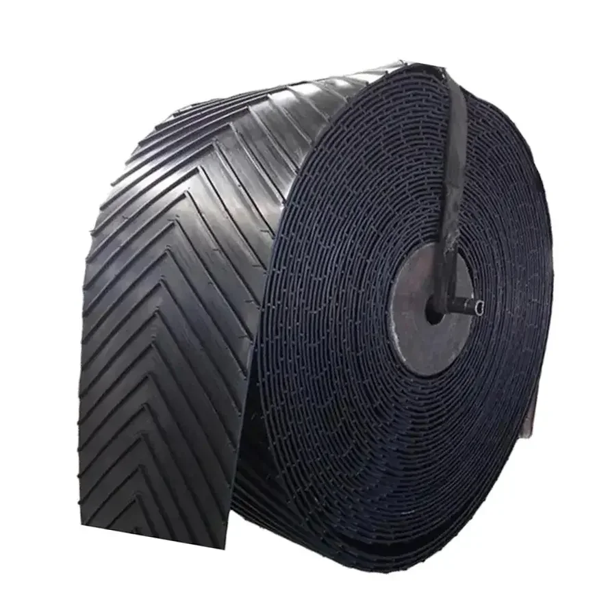 4 Ply Rubber Conveyor Belt Price Equipment Rubber Conveyor Belt V Type Patterned Industrial Rubber Conveyor Belts