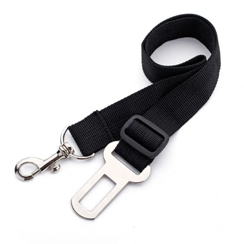 Muker 2-In-1 Pattern Polyester Nylon Fabric Webbing Dog Tether Walking Leash Breakaway Solid Collars Lights Car Seat Use