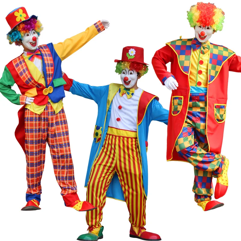 Halloween clown mask Cosplay costume adult hat nose man polyester material new