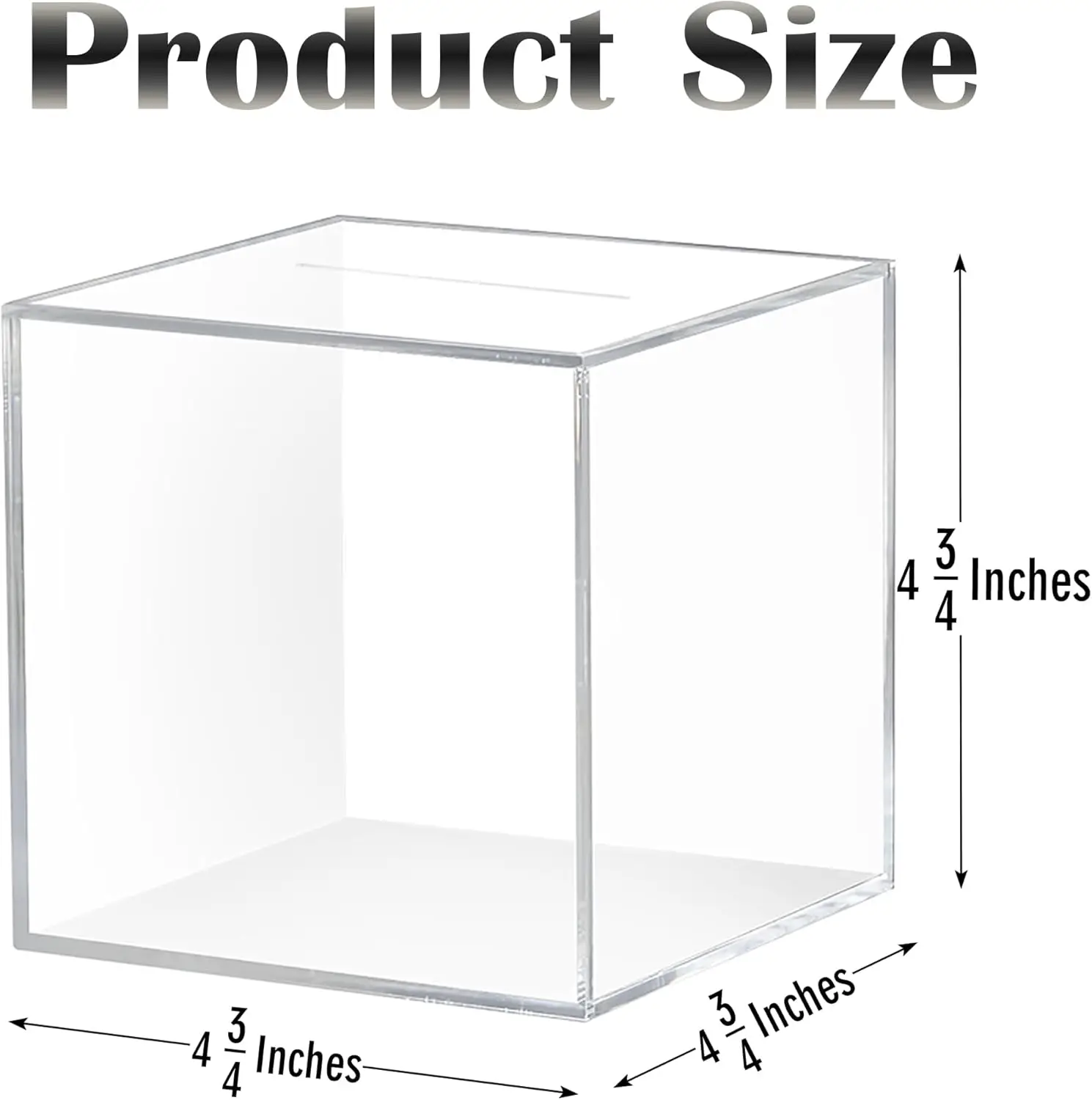 Yageli OEM Acrylic Clear Safe Piggy Bank Money Box with $10,000 Goal Countdown Deposit Box for Money Saving with Number Checks