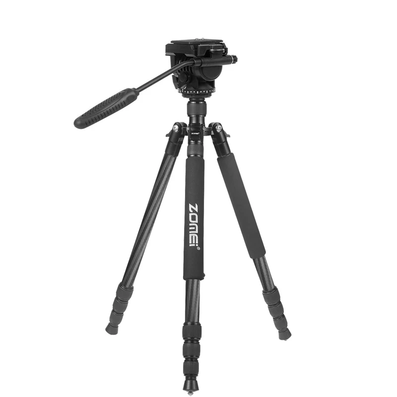 Штатив Zomei Z818C с Плавающей головкой для видеокамеры, штатив из углеродного волокна, легкий штатив с панорамной головкой и моноподом