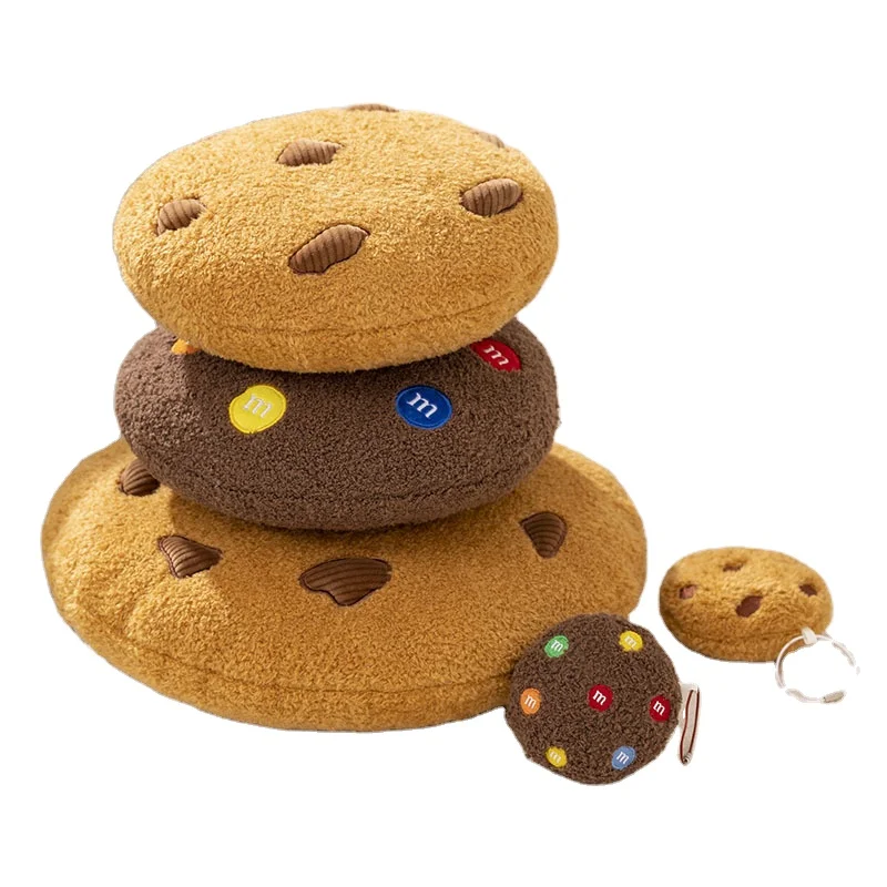 Exclusive design custom soft stuffed cute plush pillow for kids 35cm CPC biscuit shape pillow plush animals small toys