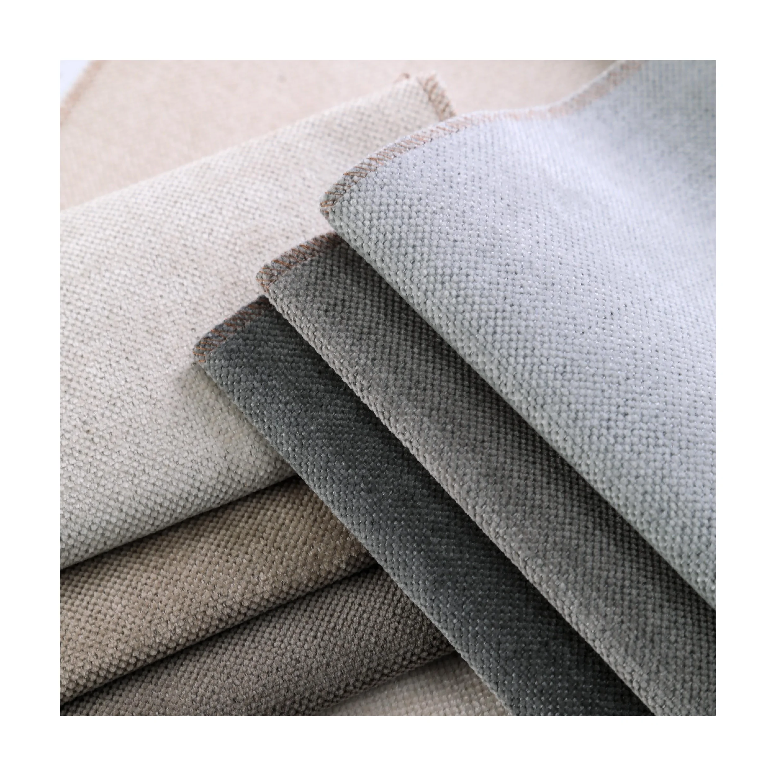 RUN&FUN sofa fabric soft touch linen looking woven upholstery 100% polyester Chenille sofa fabric